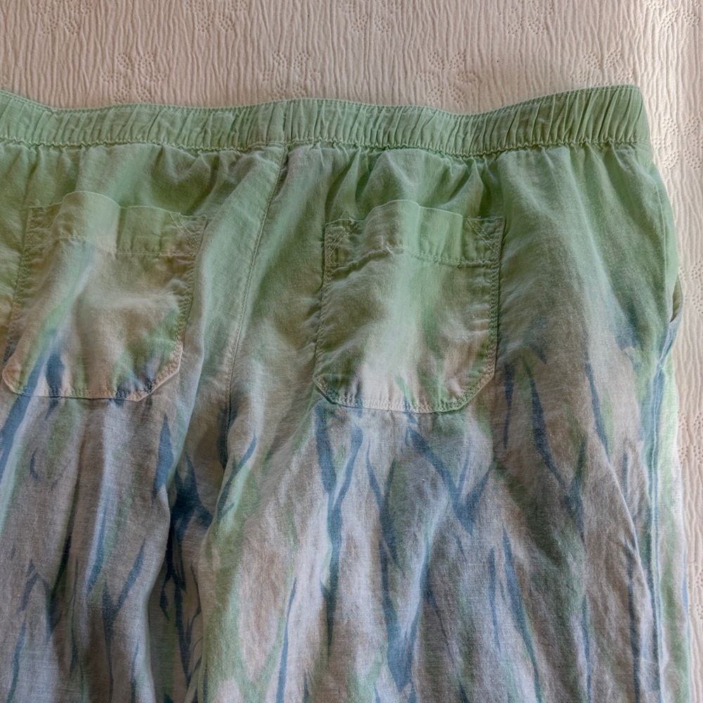 Bandolino Linen Pants white blue size 14P - Picture 15 of 16